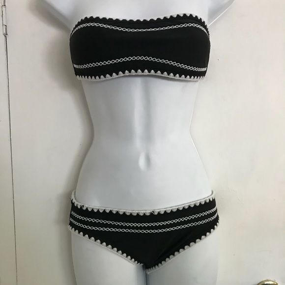 Bandeau Bikini Crochet Peekaboo Cross Shell Stitch - Picture 8 of 16